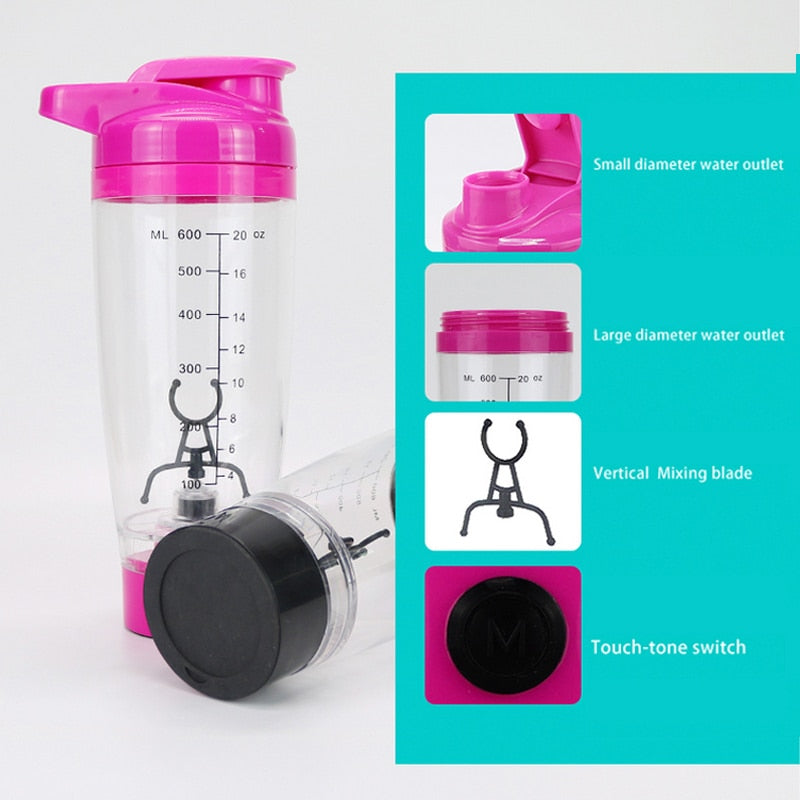 600 ml Electric Protein Shaker Bottle